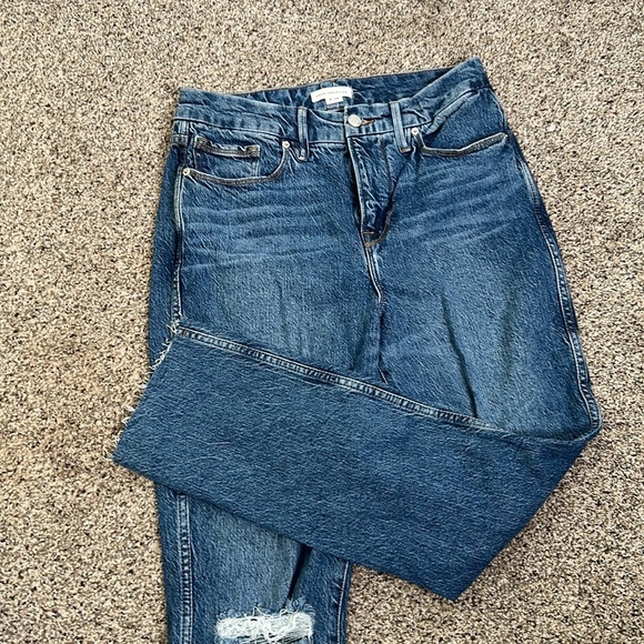 Good Americans blue distressed jeans size 8/29 - Picture 7 of 11